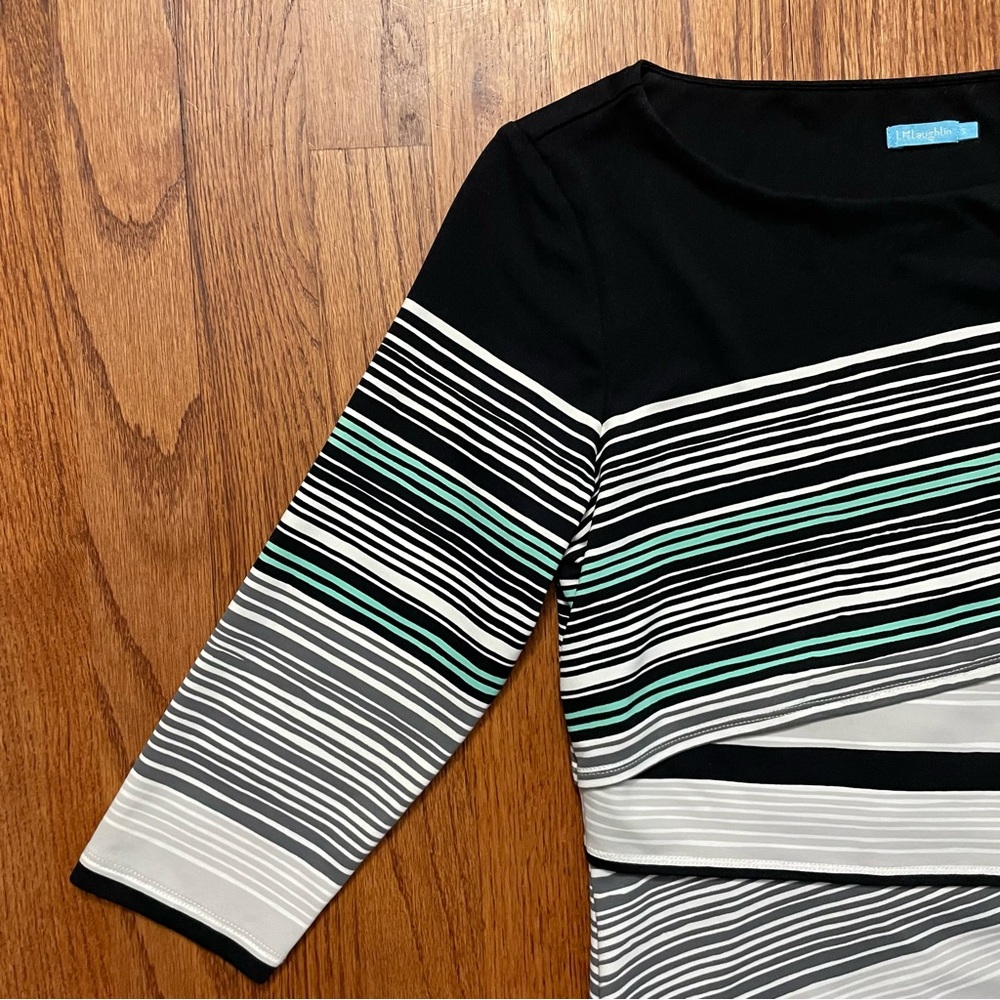 J. McLaughlin Nicola Tiered Striped Catalina Cloth Dress size S - Picture 3 of 13